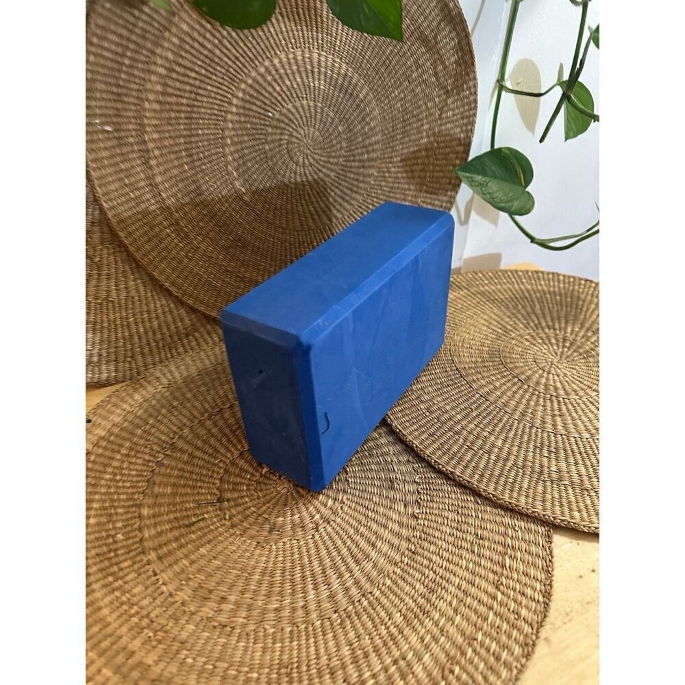 Blue yoga block